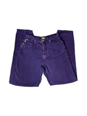 Vintage 80s 90s PULP Purple High Rise Tapered Pants Womens Size 6 Made in USA
